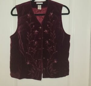 Vintage Embroided Velvety Vest
